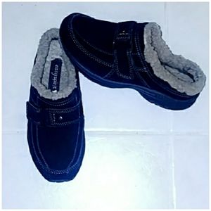 Fur slip-on velvet mules